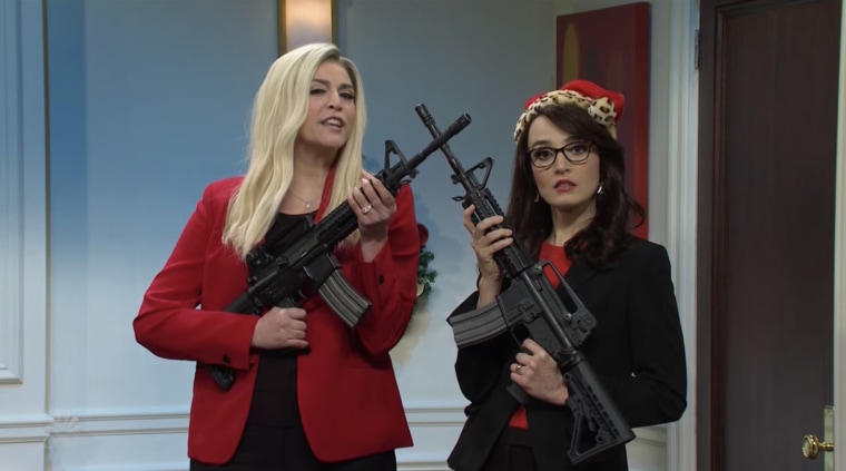 Cecily Strong as Rep. Marjorie Taylor Greene and Chloe Fineman as Rep. Lauren Boebert