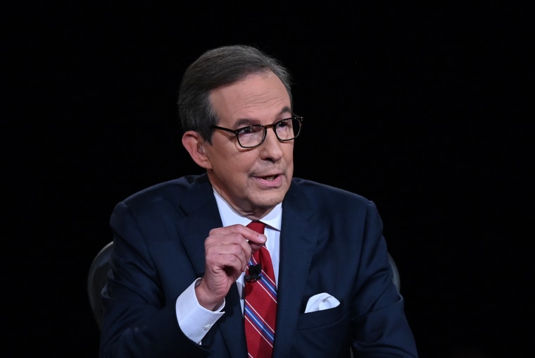 Fox News anchor Chris Wallace moderates the first presidential debate between President Donald Trump and Democratic presidential nominee Joe Biden on Sept. 29, 2020, in Cleveland.