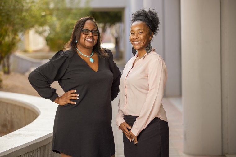Sandra Jenkins, left, and Antoinette Mendez are president and treasurer, respectively, of the district’s Black Alliance, a coalition of Black educators who support one another and advocate for Black students.