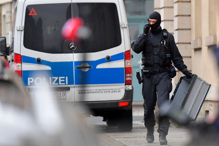 Image: German police conduct raids in Saxony over 'anti-vaxxer murder plot'