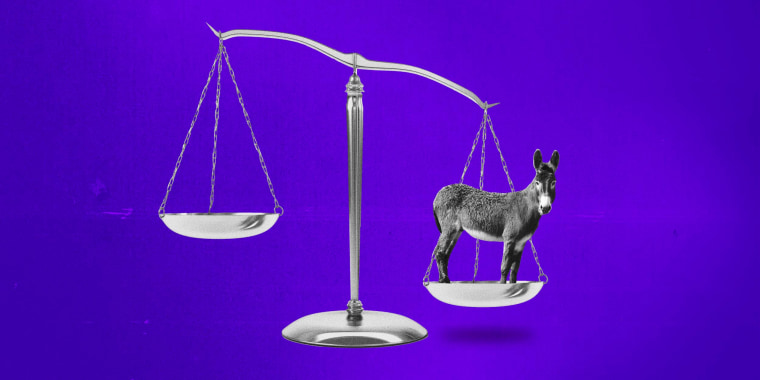 Photo Illustration: Biden's judicial nominees are tipping the scales back towards Democrats
