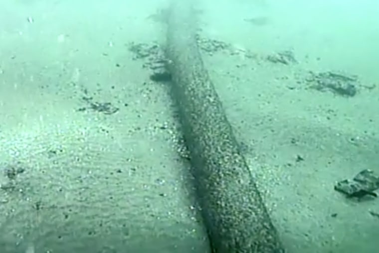 Image: underwater oil pipeline