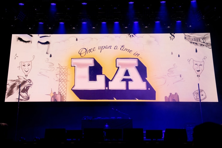 A view of the stage during the Once Upon a Time in LA Music Festival on Dec. 18, 2021 in Los Angeles.