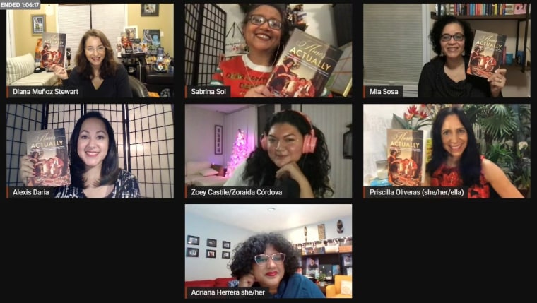 The authors of "Amor Actually: A Holiday Romance Anthology" held a Zoom call for the launch of the book.