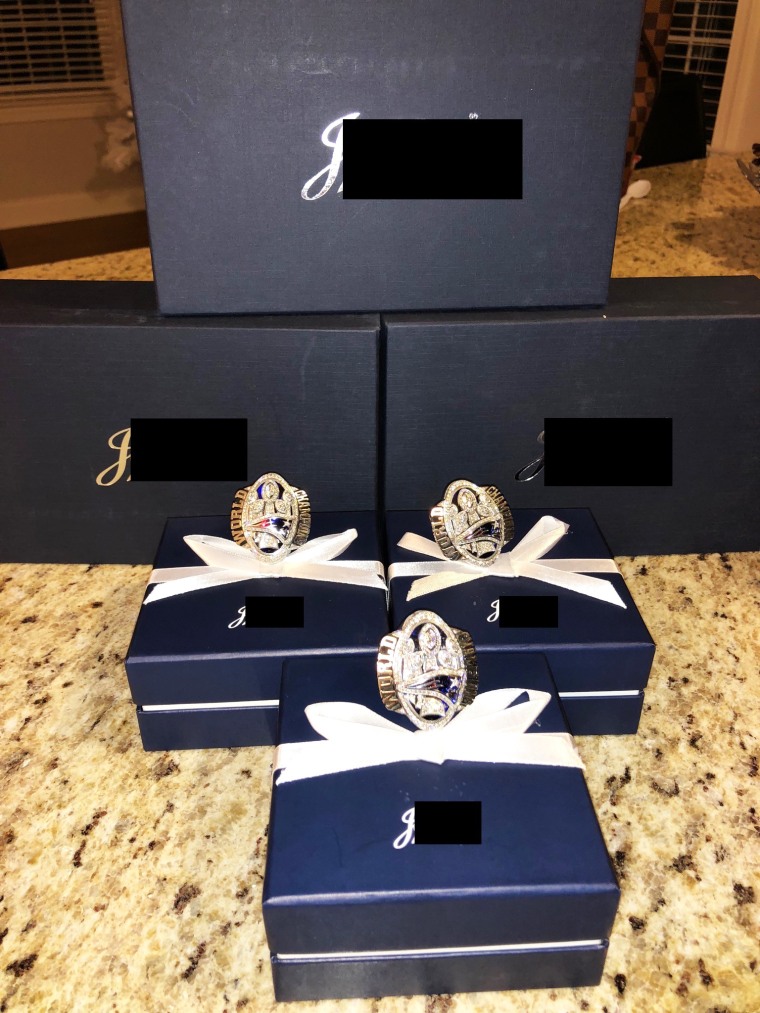 The “family and friends” Super Bowl rings – engraved with Tom Brady’s last name -- obtained and sold by Scott Spina.