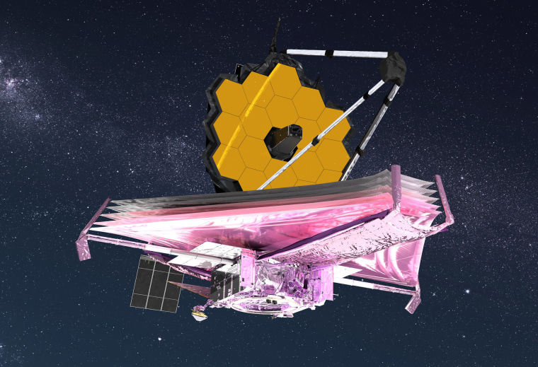 Artist conception of the James Webb Space Telescope in space.