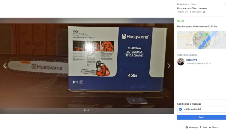 A Facebook Marketplace listing from Richard Nye.