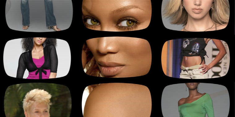 Photo Illustration: A collage of past ANTM contestants with, Tyra Banks in the middle