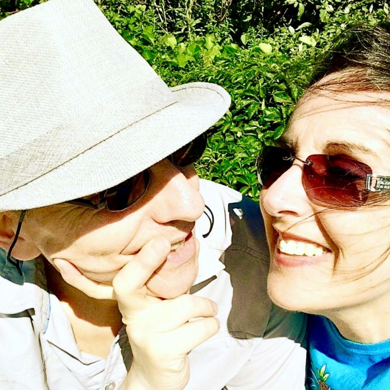 Sharon Hyman with her partner of more than two decades, David Demetre. 