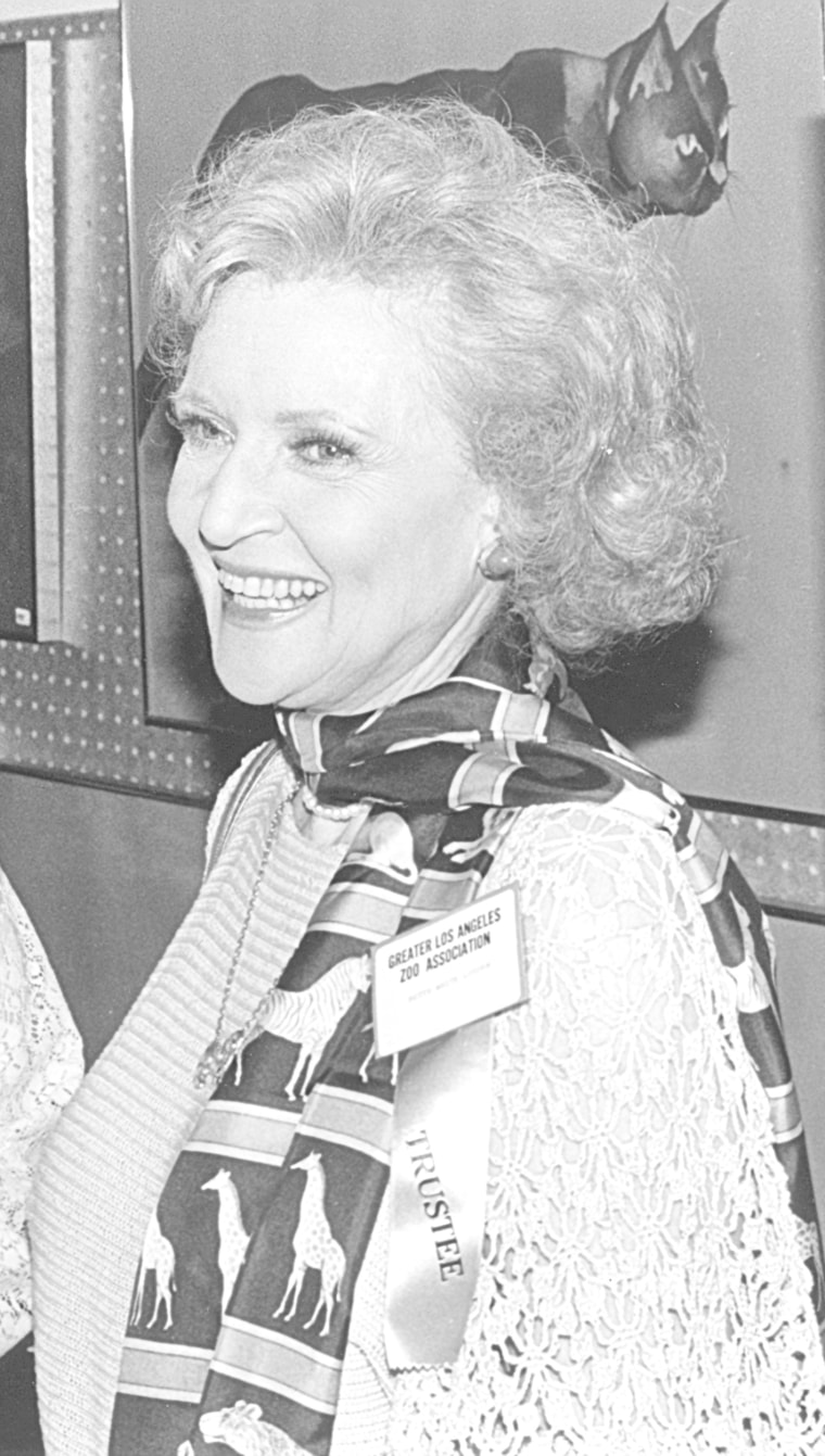 Betty White served on the board of trustees at the nonprofit Greater Los Angeles Zoo Association (GLAZA) since 1974, and as a commissioner of the Los Angeles Zoo for eight years. 