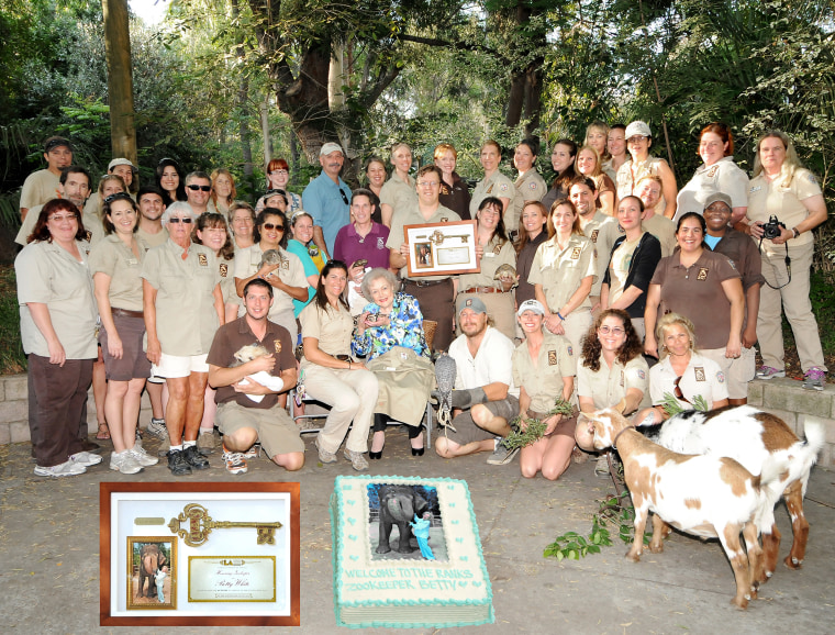 The Los Angeles chapter of the American Association of Zoo Keepers made Betty White an honorary zookeeper in 2013. 