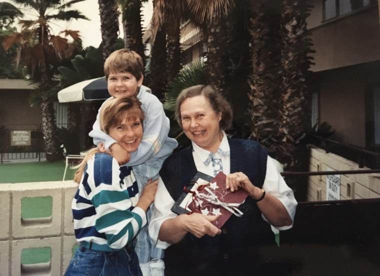 Carol Smith shares a happy moment with her son, Christopher, and her mother in the early 1990s.