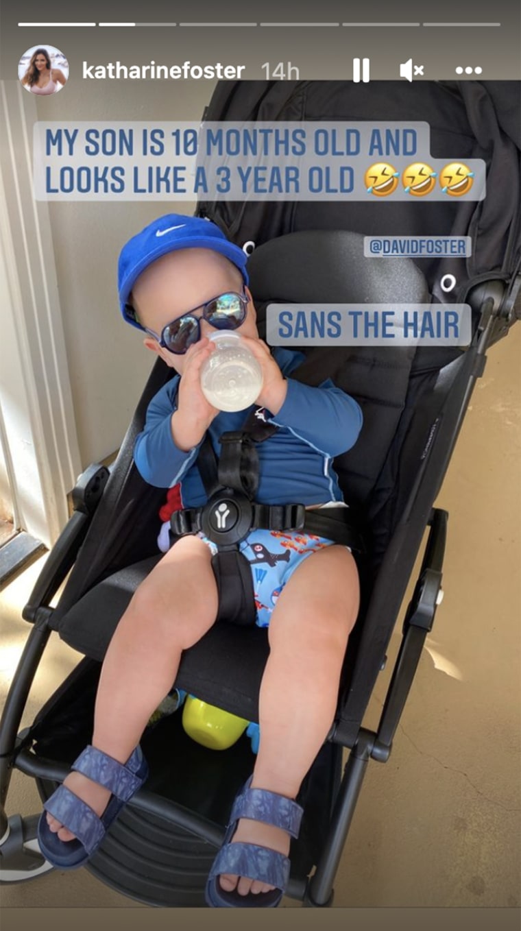 Katharine McPhee Foster also shared a photo of their son, 10-month-old Rennie, in her Instagram story.