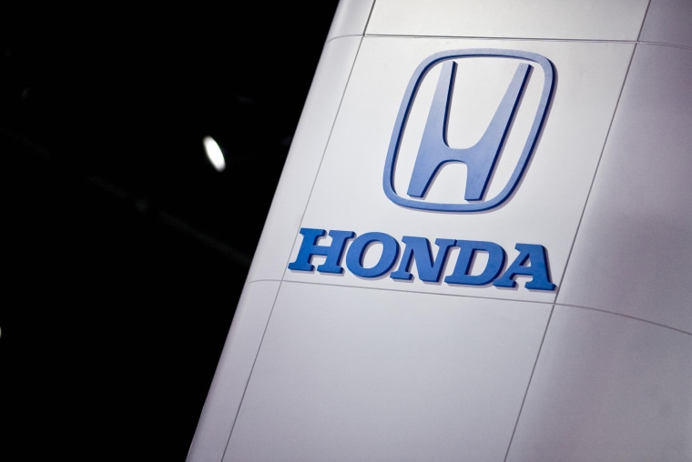 The Honda logo is seen at the 2008 North