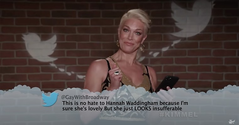 Hannah Waddingham can take what Twitter dishes out.