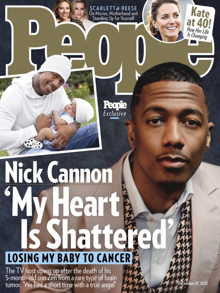 Nick Cannon speaks about the death of his 5-month-old son from a brain tumor in the cover story of the Dec. 27 issue of People.