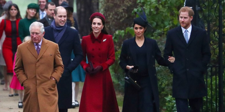 Members of Royal family arrive at St Mary Magdalene's church for the Royal Family's Christmas Day service on the Sandringham estate in eastern England