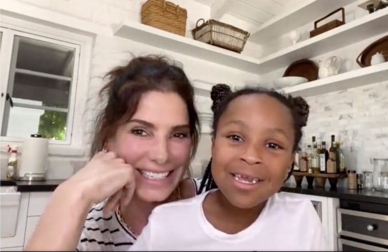 Sandra Bullock and her daughter, Laila, on Facebook Watch's Red Table Talk.