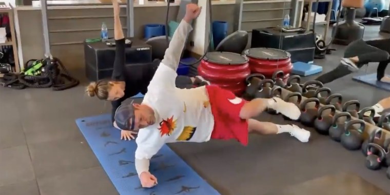 Jessica Biel and Justin Timberlake posted a video of their workout routine on Wednesday.
