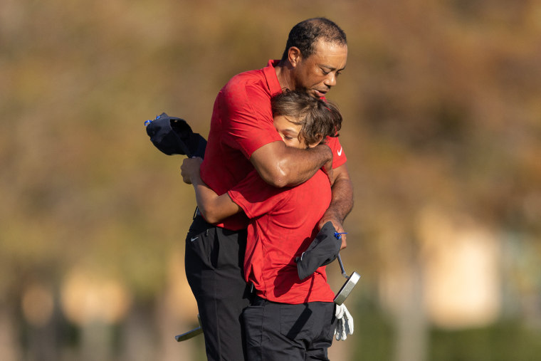 Tiger Woods and son Charlie Woods