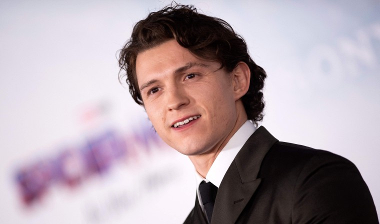 English actor Tom Holland attends the "Spider-Man: No way home" premiere at the Regency Village and Bruin Theatres in Los Angeles, California on December 13, 2021.