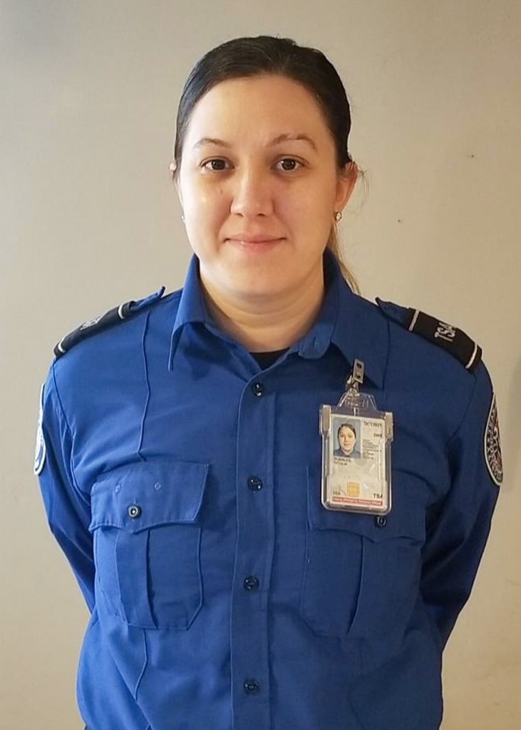 TSA officer Cecilia Morales credits her 10 years of experience as an EMT for her quick, life-saving decision making.