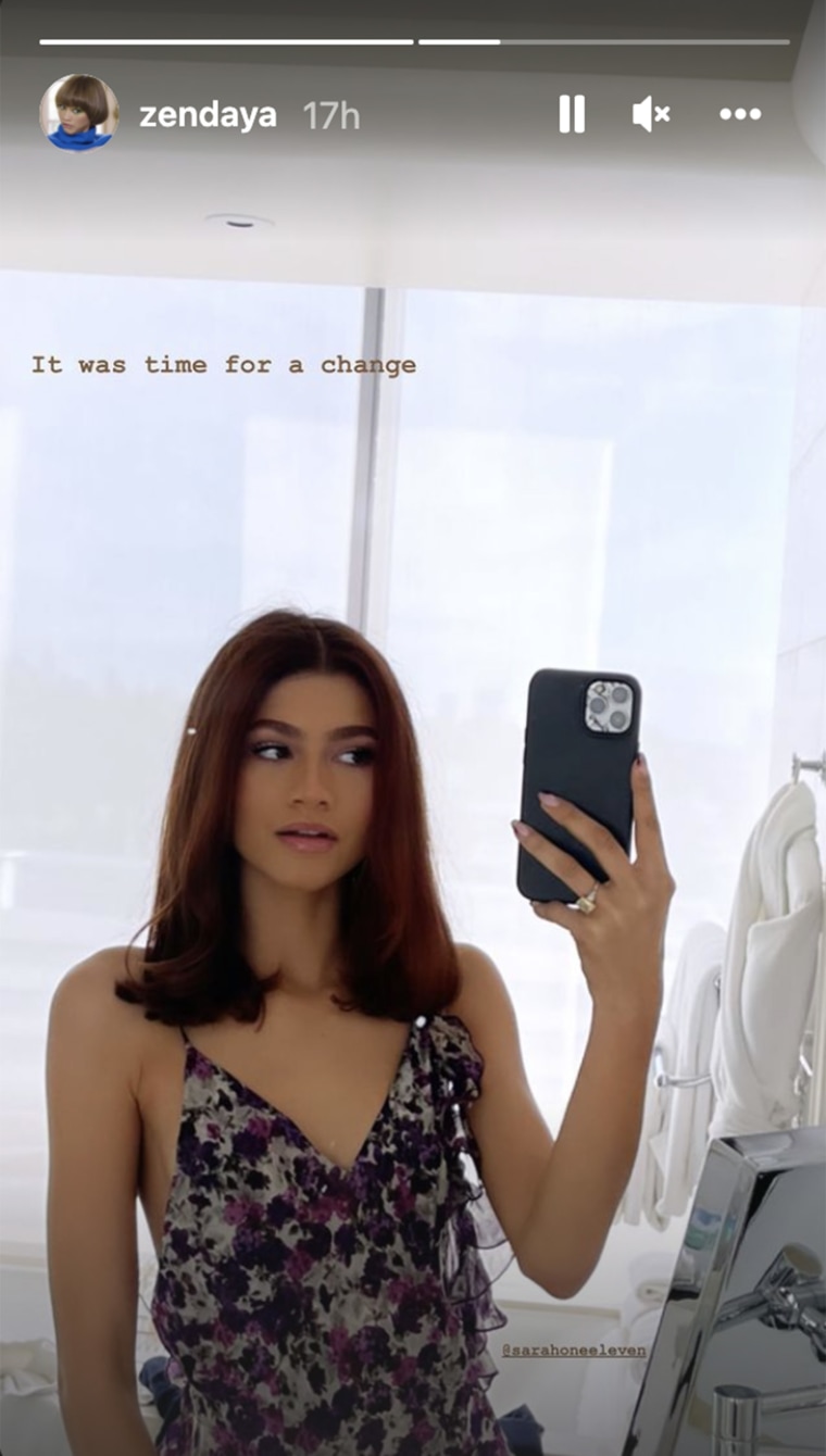 Zendaya Shows Off New Auburn Lob Hairstyle on Instagram