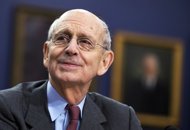 Stephen Breyer testifies on Capitol Hill on March 21, 2015.