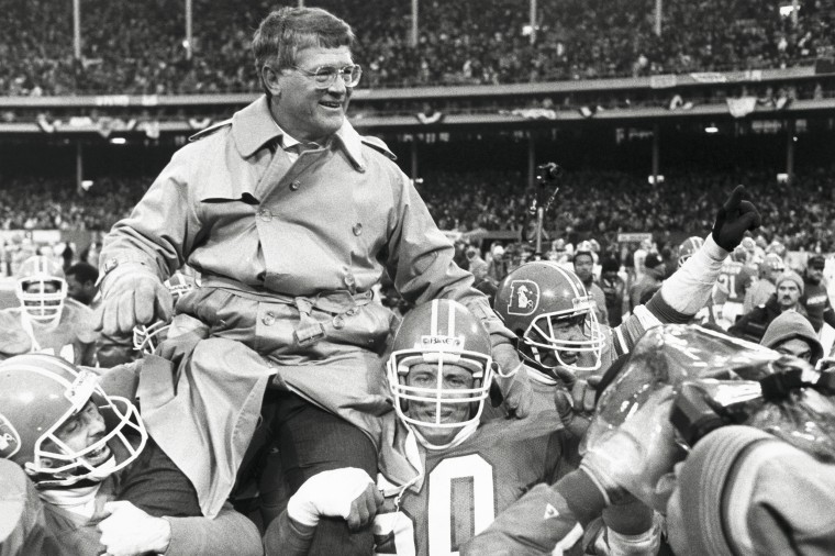 Players Carrying Dan Reeves After AFC Win