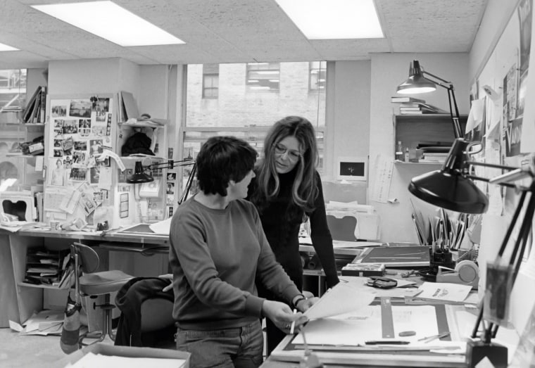 Image: Gloria Steinem at the offices of Ms. Magazine