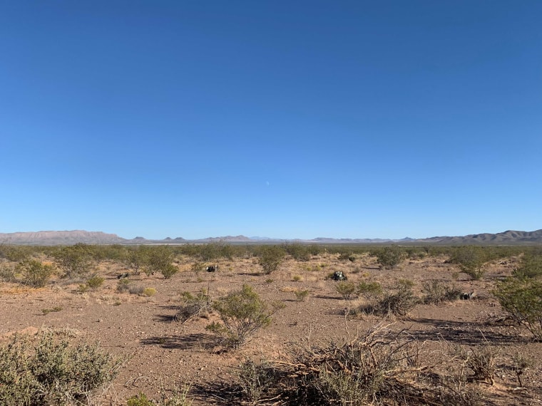 The desert near Van Horn, Texas, where José Luis Palate last spoke to his sister amid extreme temperatures, telling her he was lost.