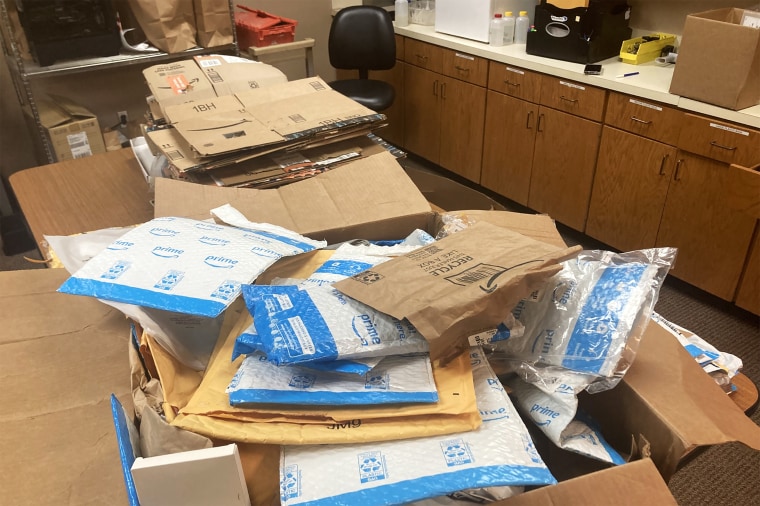 Image: Oklahoma County Sheriff's Office﻿ located hundreds of Amazon packages recently.