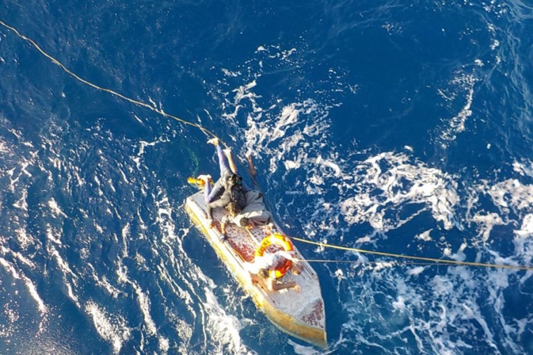 A good Samaritan rescued and reported a vessel, Jan. 1, 2021 that was about 25 miles west of Boot Key in Fla. A Coast Guard crew repatriated 119 people to Cuba, Jan. 3, due to safety of life at sea concerns. 