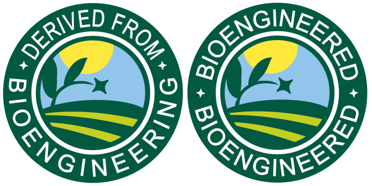 Producers can use these two logos approved by the USDA to label bioengineered food.