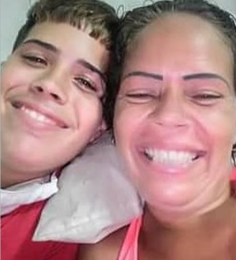 Jonathan Torres Farrat, 17, with his mother, Bárbara Farrat.