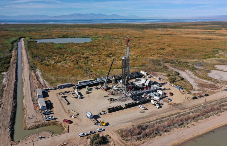 The Controlled Thermal Resources drilling rig in Calipatria, Calif.
