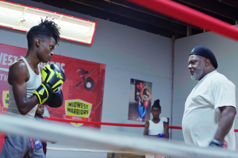 Reggie Williams in the ring in a scene from "Avenue of Dreams."