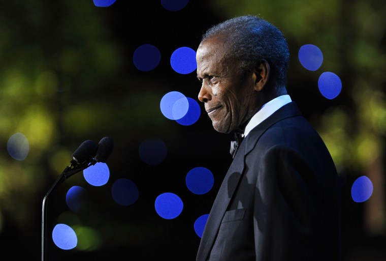 Sidney Poitier speaks at the 39th AFI Life Achievement Award honoring Morgan Freeman on June 9, 2011, in Culver City, Calif.