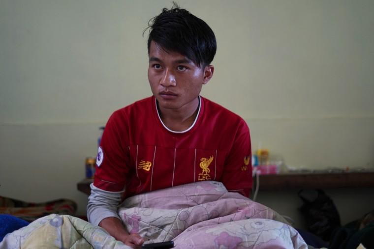 ValLal Sui, a 22-year-old former police officer, left Myanmar for India after joining the civil disobedience movement soon after the coup last February.