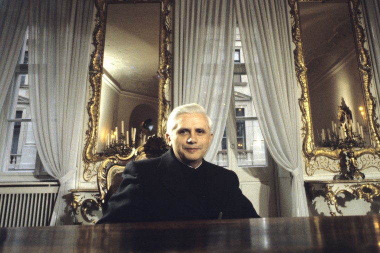 Pope Benedict XVI. (Joseph Ratzinger) - The archbishop of Munich during an interview in his palace in Munich - 1980