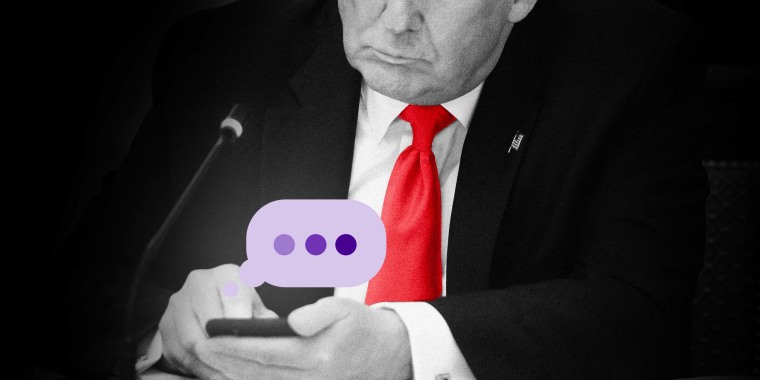 Photo Illustration: Trump waits on a text back