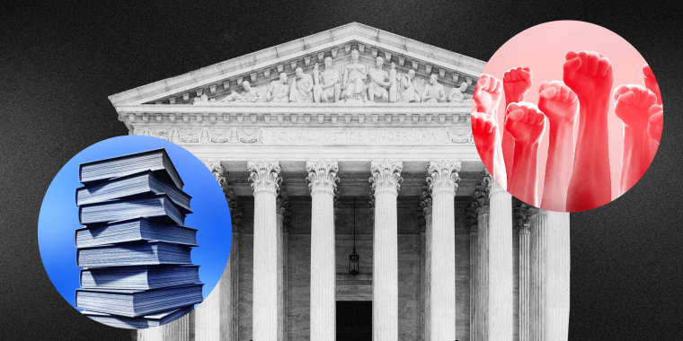 Photo illustration: The Supreme Court is taking up college admissions cases