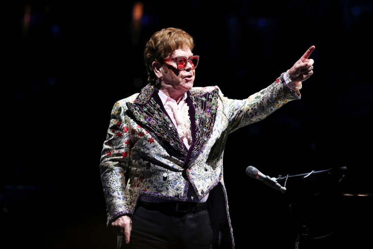 Image: Elton John during his Farewell Yellow Brick Road Tour in New Orleans on Jan. 19, 2022.