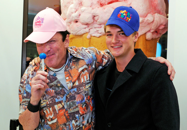 Michael Madsen and his son Hudson attend the Sugar Factory at the Paris Las Vegas on July 16, 2011, in Las Vegas.