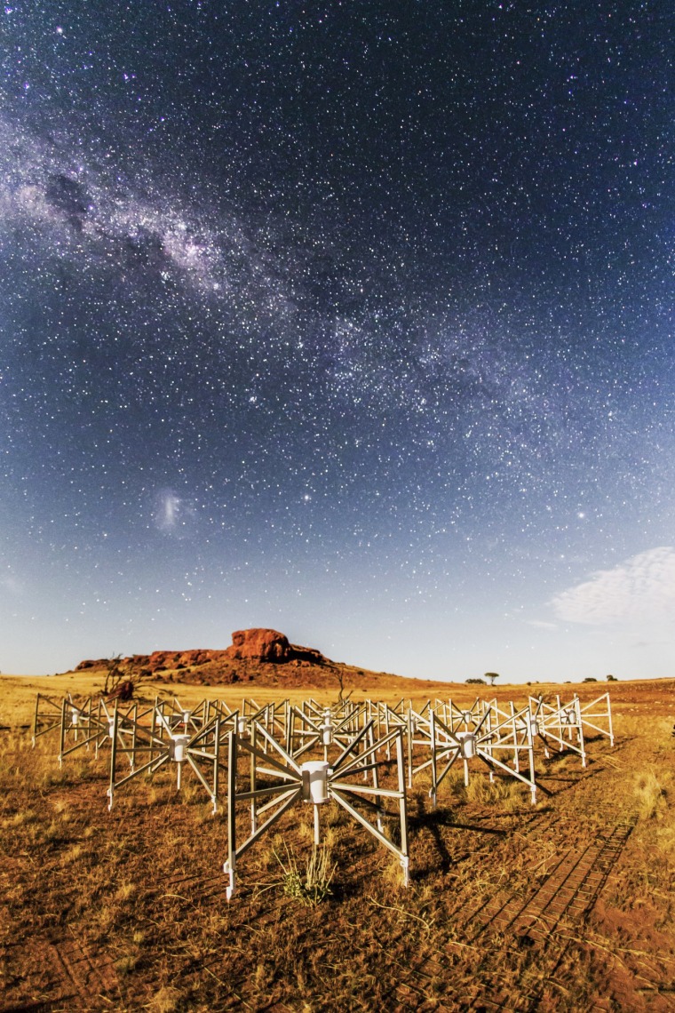 Part of the Murchison Widefield Array telescope, located in the Western Australia outback.