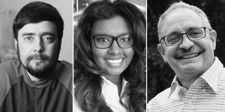 Image: From left, lead author Michael Levin, first author Nirosha Murugan and co-author David Kaplan.