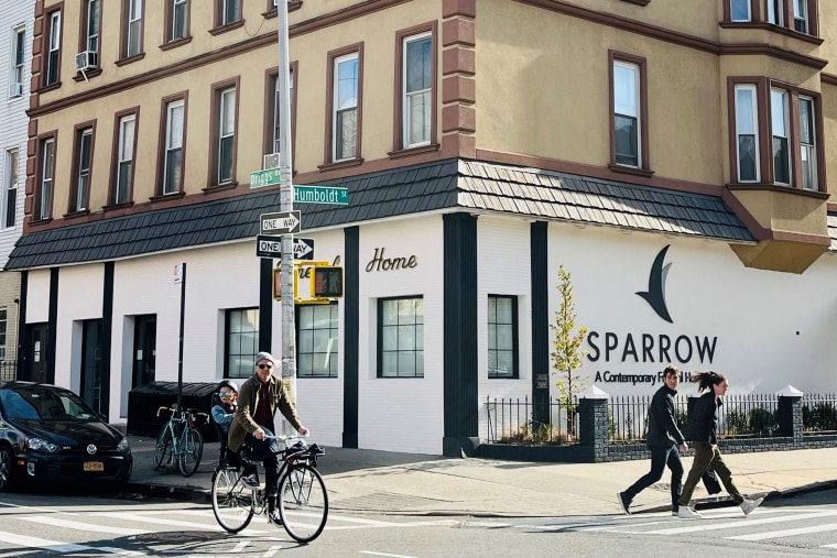 Sparrow bills itself as a contemporary funeral home "where folks can gather to celebrate the life of somebody with a terminal illness,” said Lily Sage Weinrieb, its funeral director.