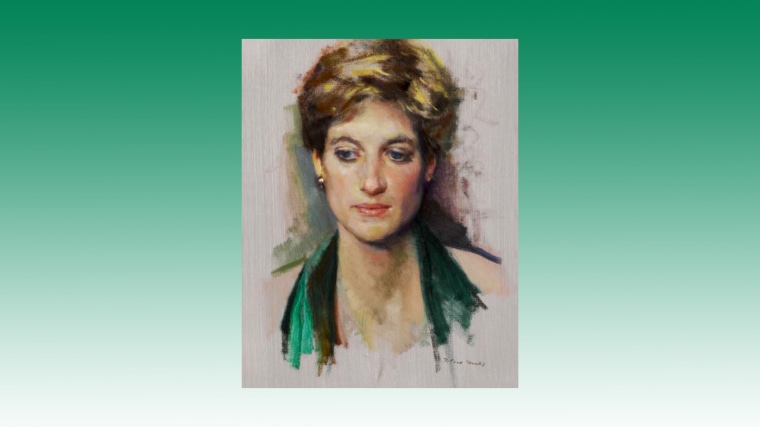 A rare portrait of Princess Diana by the late American artist Nelson Shanks has sold for more than $200,000.