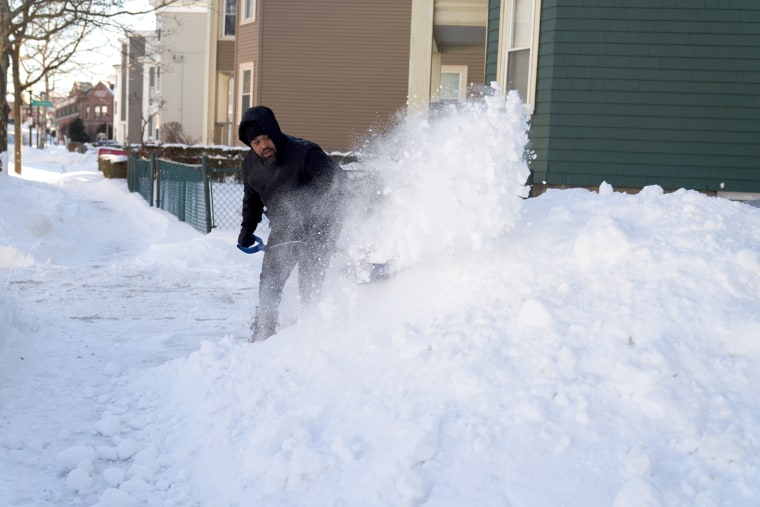 Clean Up Efforts As Boston Ties 24-Hour Snow Record With Weekend Blizzard