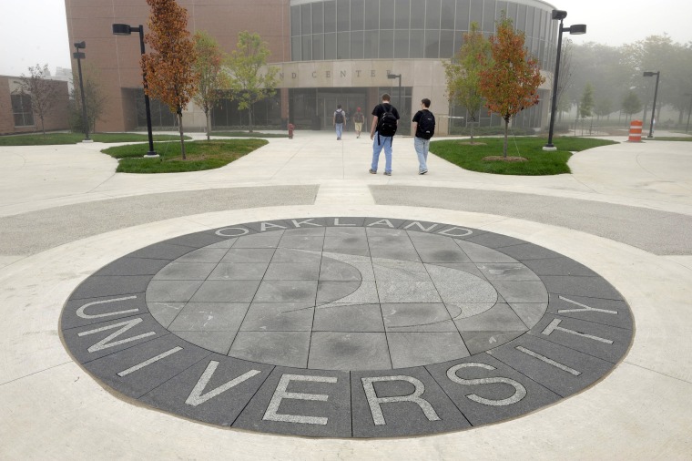 Image: Oakland University in Auburn Hills, Mich.